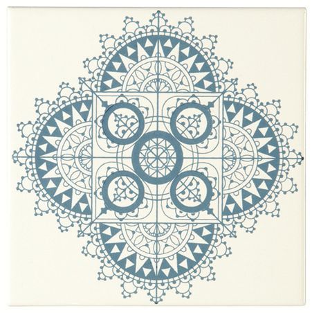Dekorative Wandfliesen solo  oder als  12 tlg. Patchwork " Blue and White " 152x152 mm auf Anfrage